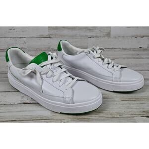 KIZIK Vegas Shoes Unisex M's 11/W's 12.5 White Green Lace Up Sneakers Trainers